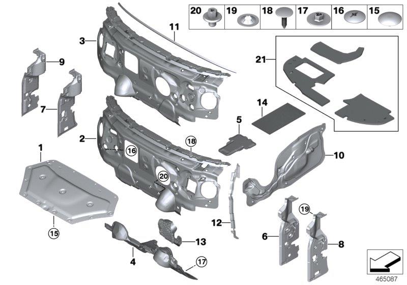 Diagram SOUND INSULATING FRONT for your MINI