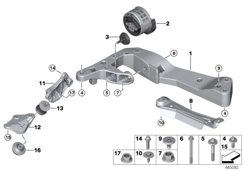 Diagram Gearbox suspension for your BMW X3  M40iX