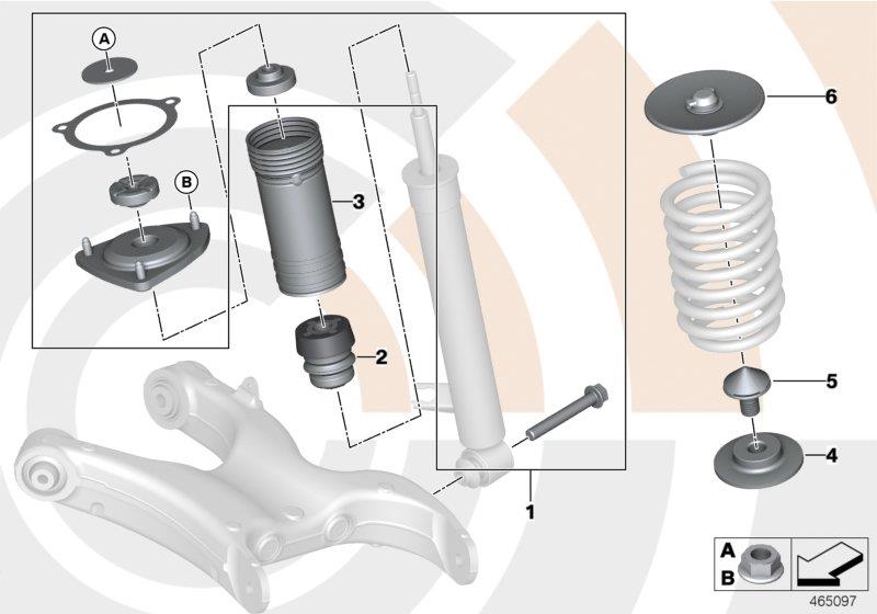 Diagram Repair kit for support bearing for your 2000 BMW X5   