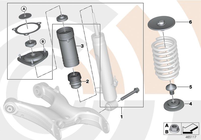 Diagram Repair kit for support bearing for your 2000 BMW X5   
