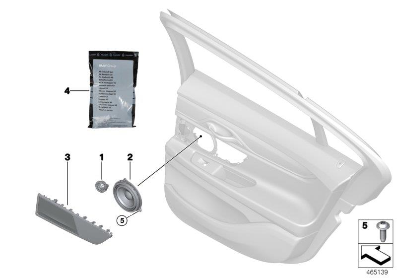 Diagram High End Sound System, door, rear for your 1988 BMW M6   