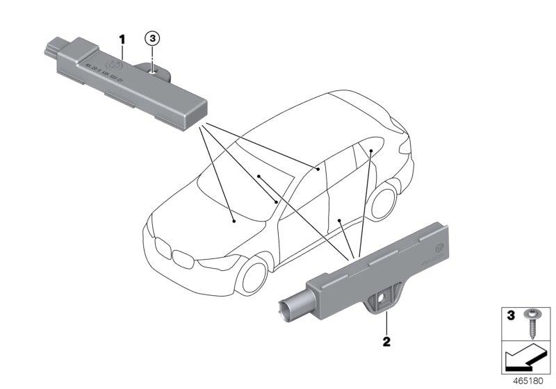 Le diagramme Pièces d"antenne Accès Confort pour votre BMW