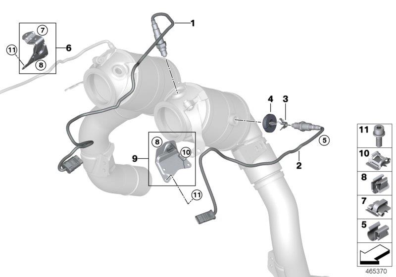 Diagram Lambda Probe Fixings for your BMW