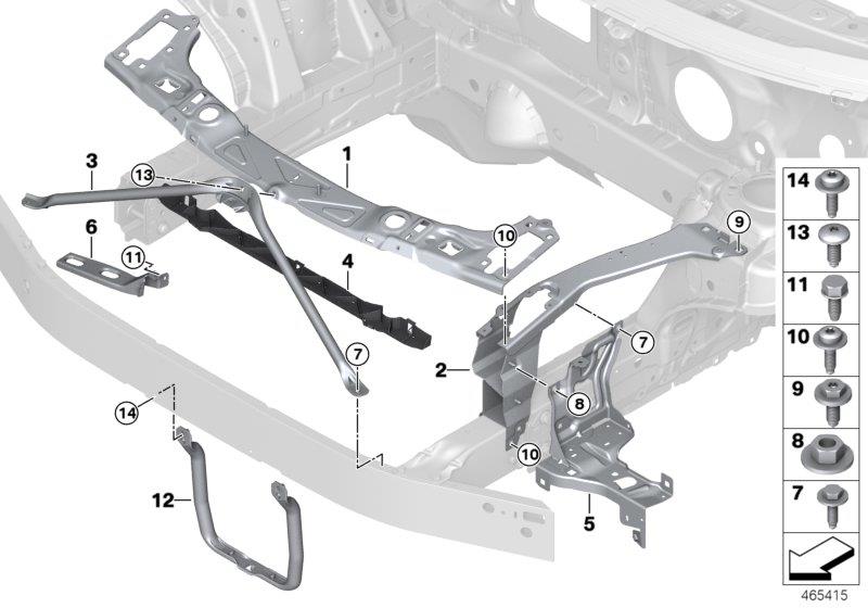 Diagram FRONT PANEL for your 2018 BMW X2  28i 