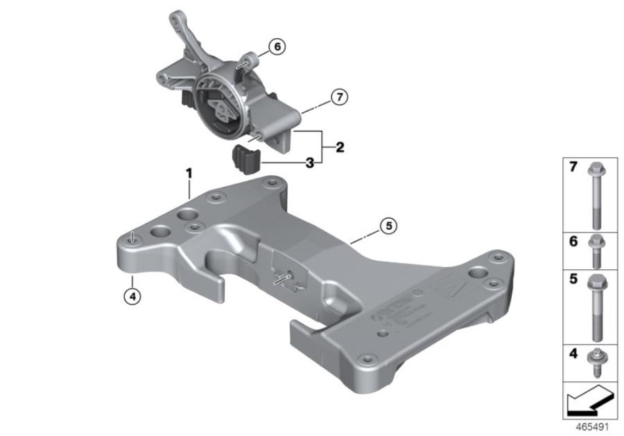 Diagram Gearbox suspension for your 2013 BMW M6   