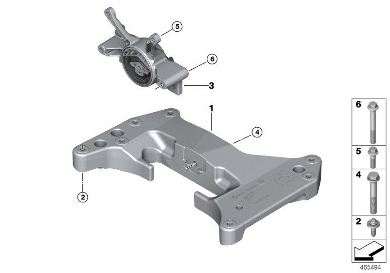 Diagram Gearbox suspension for your 2017 BMW M6   