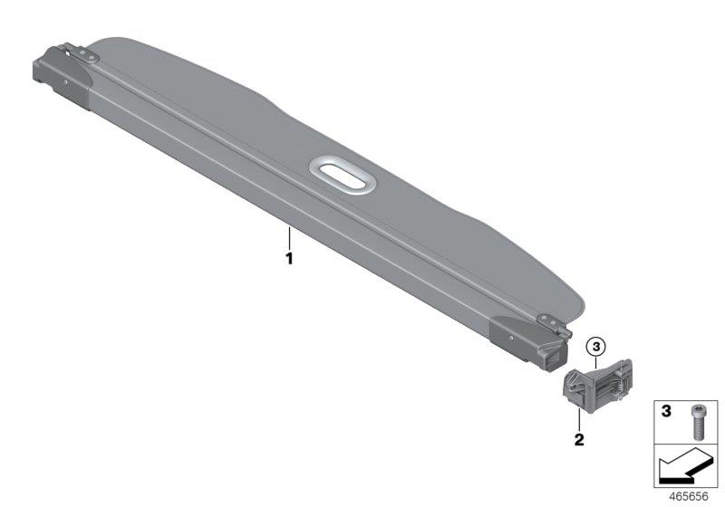 Diagram Hide-away cargo cover for your MINI