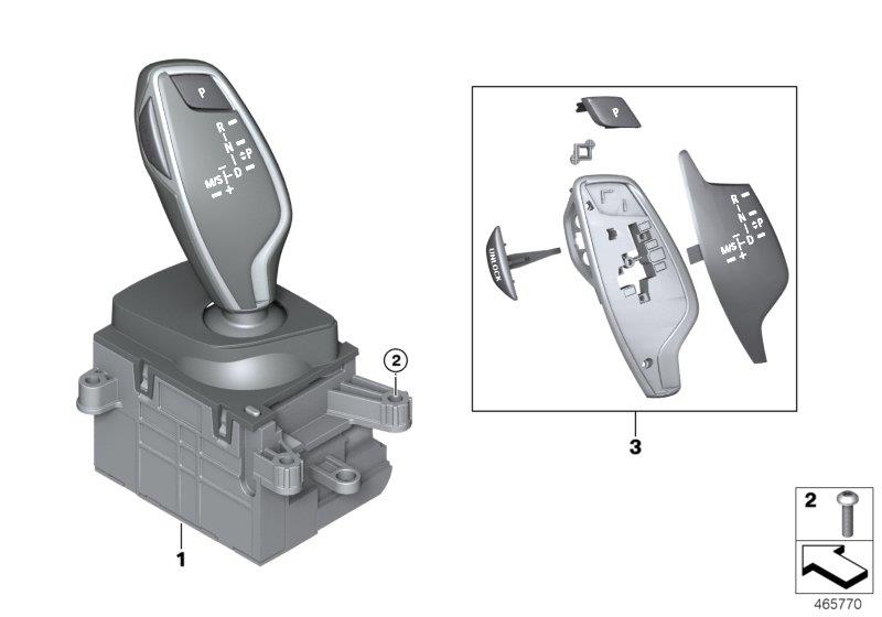 Diagram Gear selector switch for your BMW 540i  