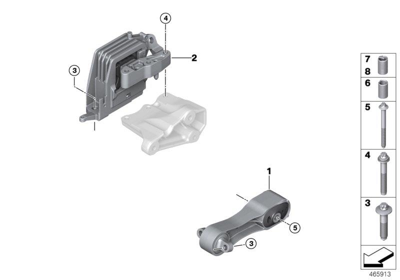 Diagram Engine Suspension for your 1988 BMW M6   