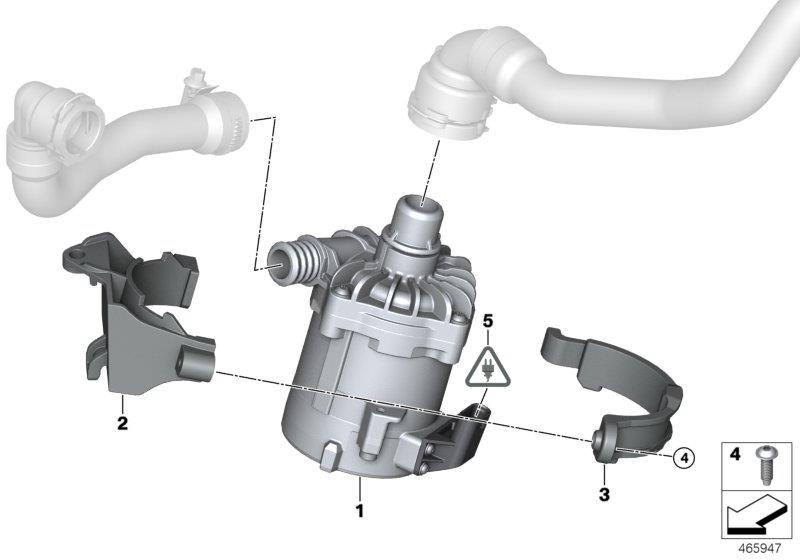 Diagram Electric coolant pump for your BMW