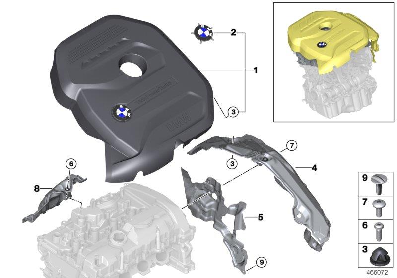 Diagram Cylinder head cover/covers for your BMW X4  