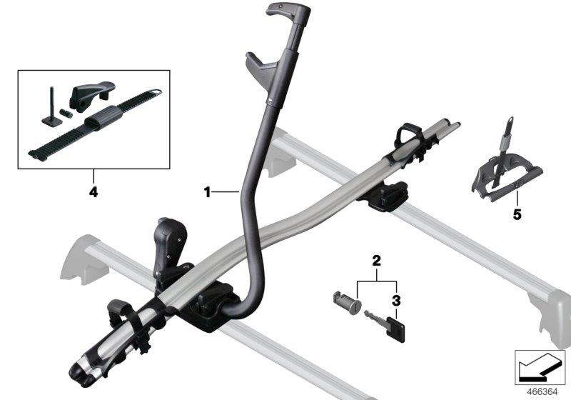 Le diagramme Porte-bicyclette de cyclo-tourisme pour votre BMW 540iX  