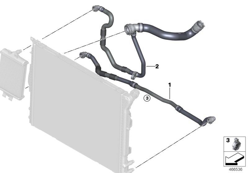 Diagram Cooling system-external Radiator for your 2008 BMW M6   