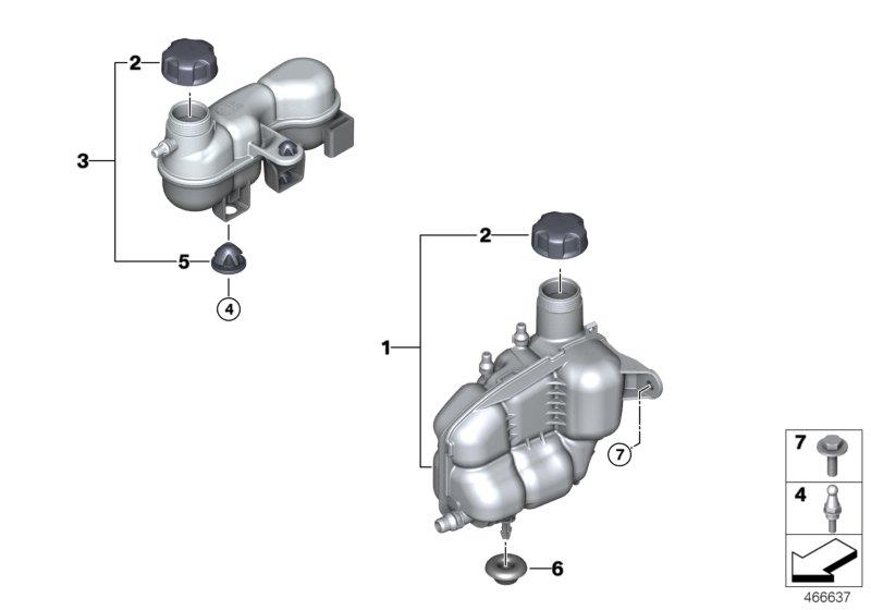 Diagram Expansion tank for your MINI