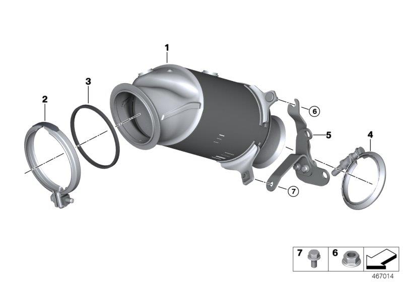 Diagram Engine-side catalytic converter for your 2012 BMW X3   
