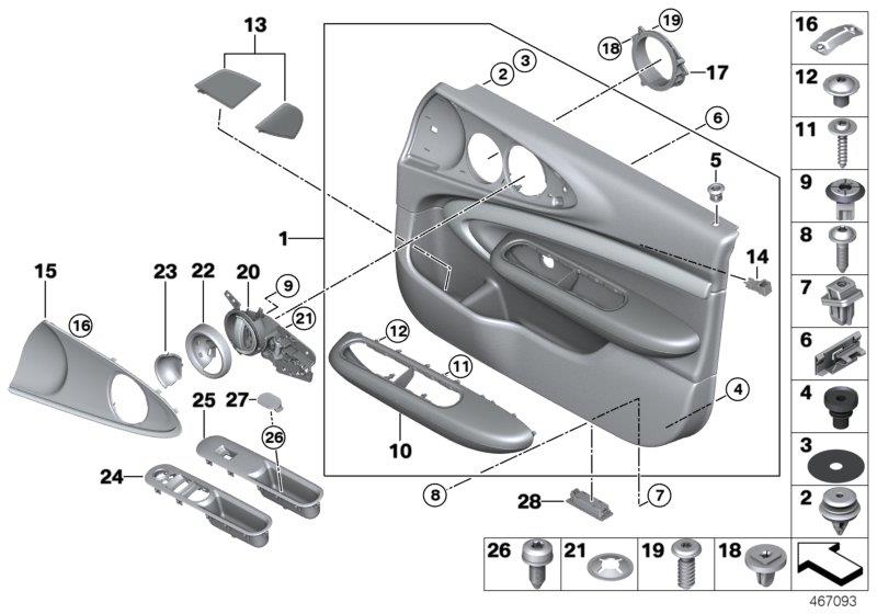 Diagram Door trim panel, front for your MINI