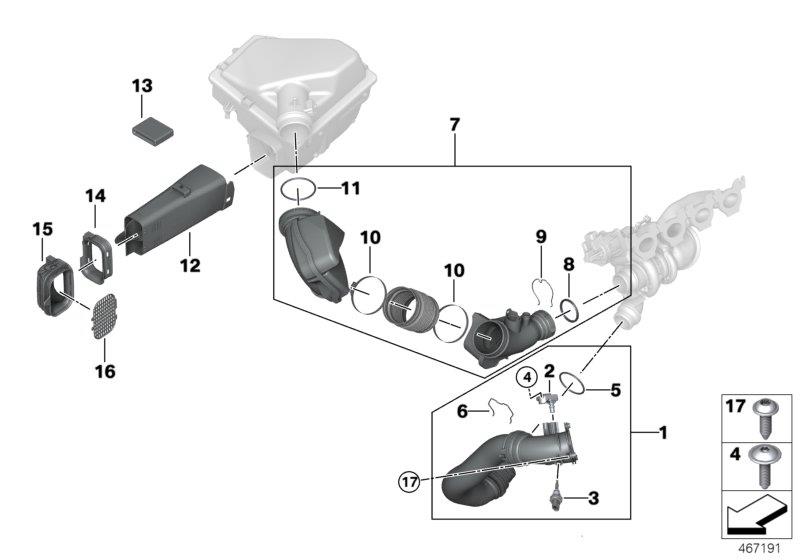 Diagram Air duct for your BMW 328d  