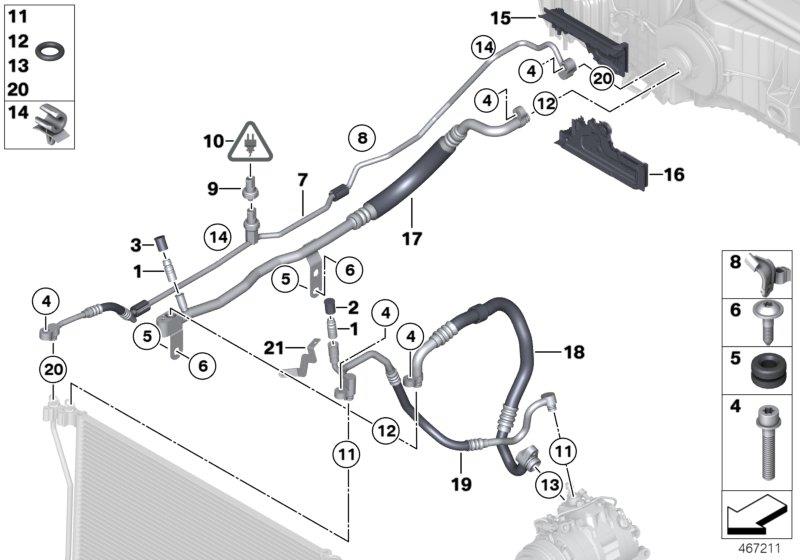 Diagram Coolant lines for your 2018 BMW X2 28iX  