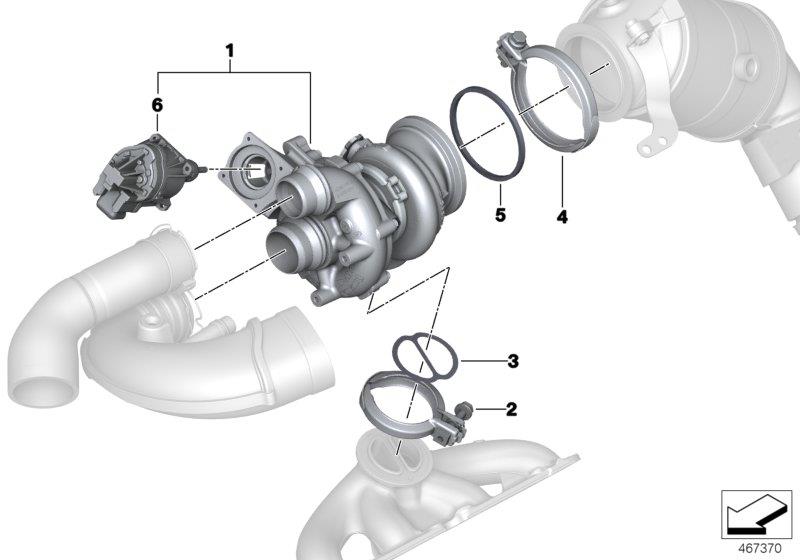Diagram Turbocharger for your 2021 BMW 530e Sedan  