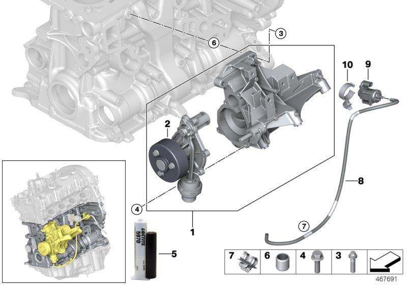 Diagram Cooling system-coolant pump for your 2015 BMW 435iX   