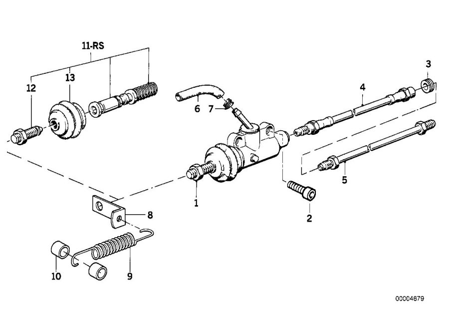 Diagram Rear brake master cylinder for your BMW R60  