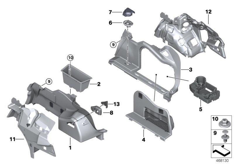 Diagram LATERAL TRUNK FLOOR TRIM PANEL for your BMW 330e  