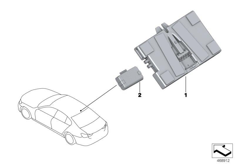 Le diagramme Telematic Communication Box pour votre BMW