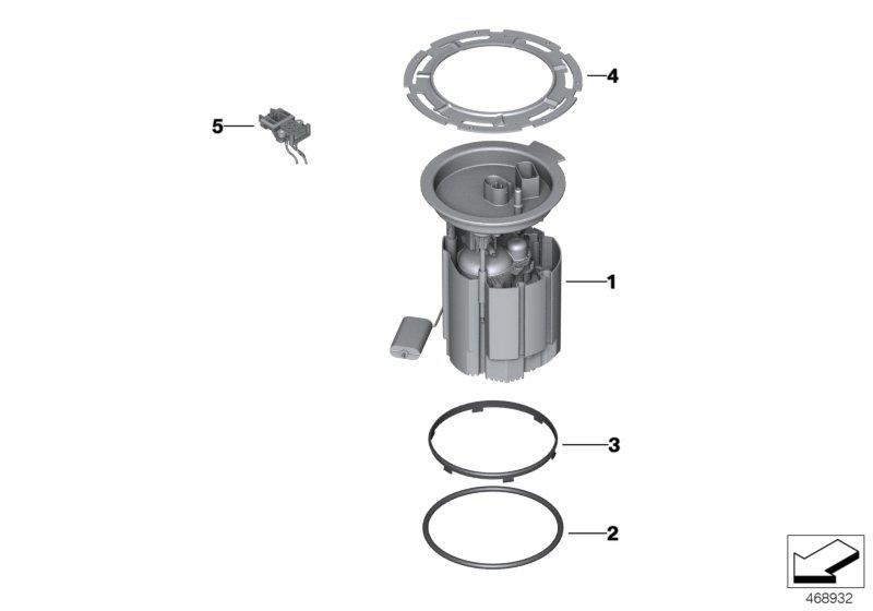 Diagram Fuel pump and fuel level sensor for your 2007 BMW M6   