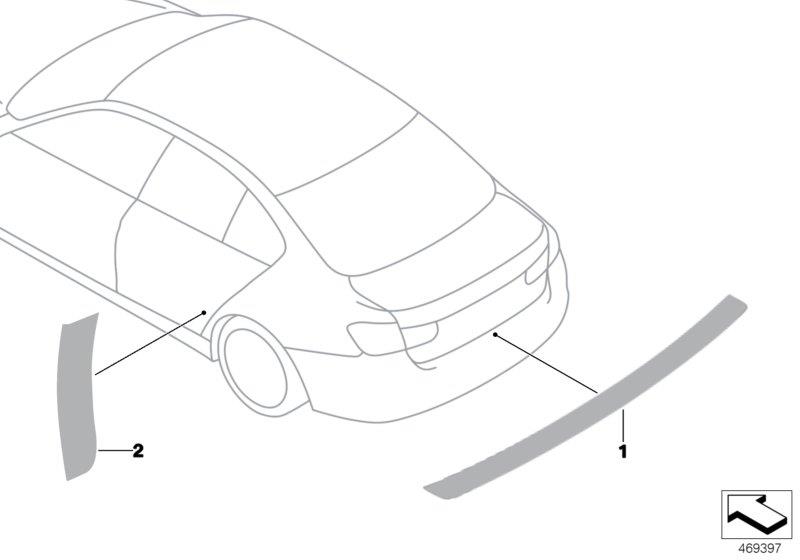 Diagram Protective films for your 2005 BMW 330i   