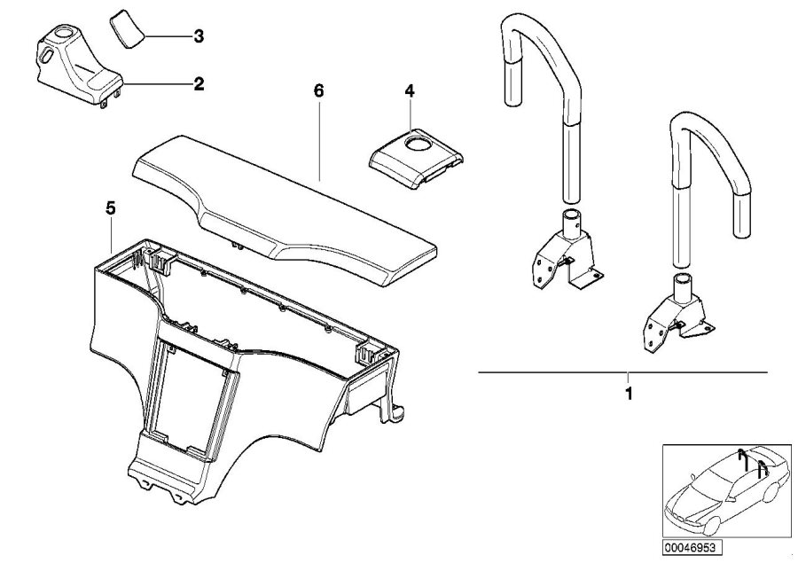 Diagram Retrofit kit, rollover bar for your BMW