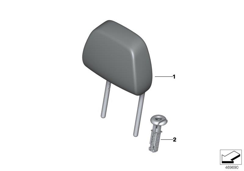 Diagram Rear seat head restraint for your 2006 BMW M6   