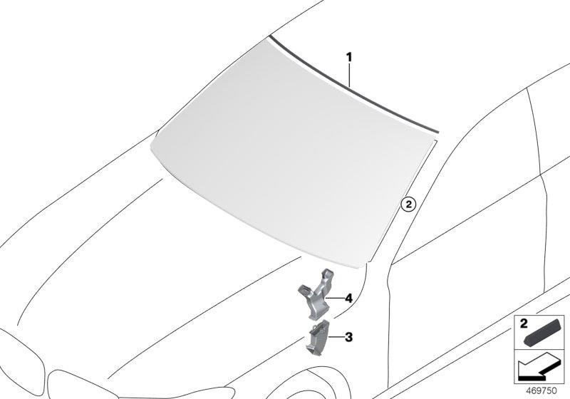 Diagram Window mounting parts for your BMW