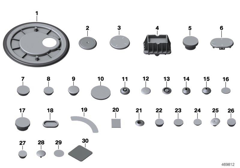 Diagram Sealing cap/plug for your BMW X2  