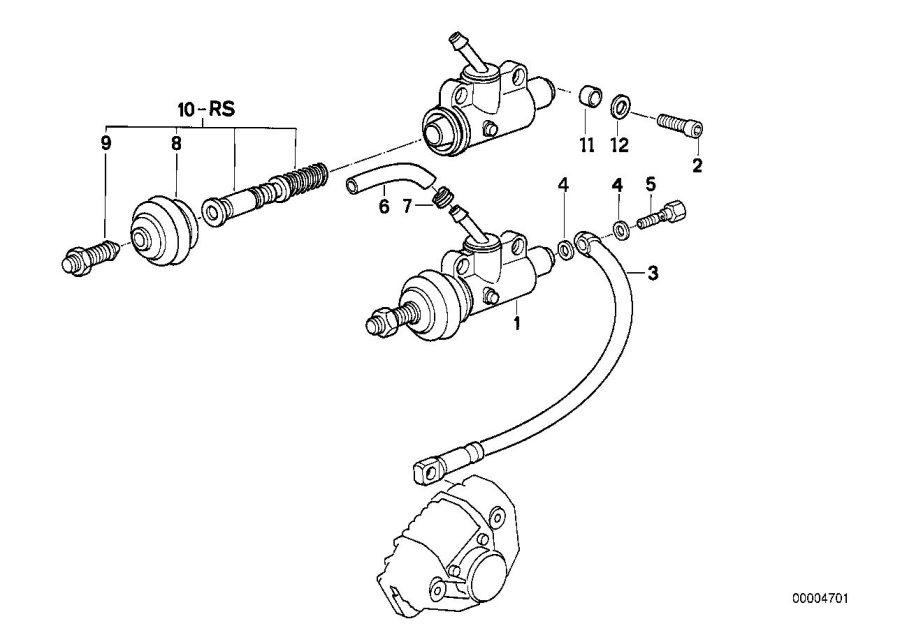 Diagram REAR BRAKE MASTER CYLINDER for your BMW R60  