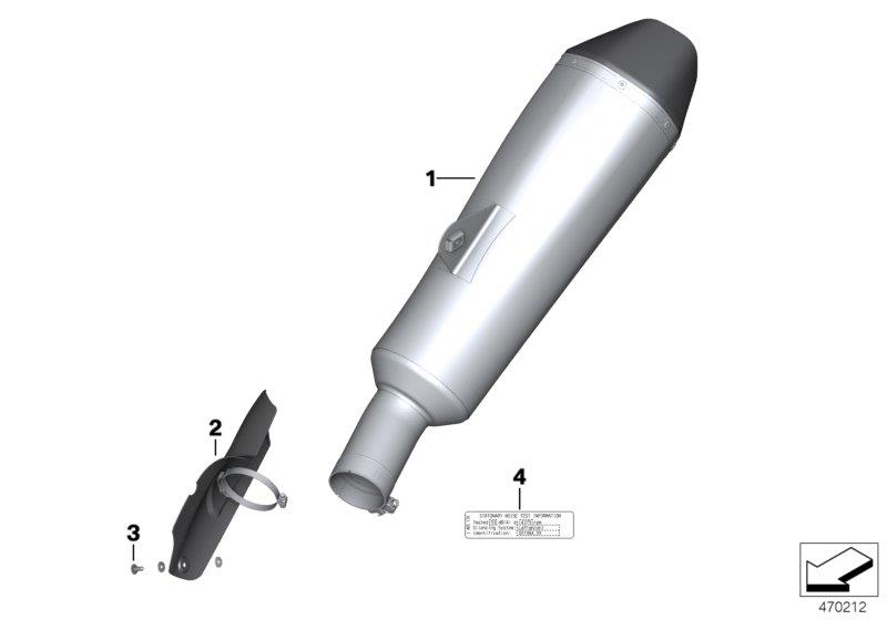 Diagram Sport silencer for your 2016 BMW R1200RS   