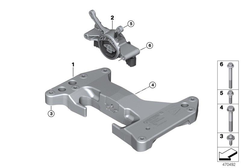 Le diagramme Suspension boîte de vitesses pour votre BMW