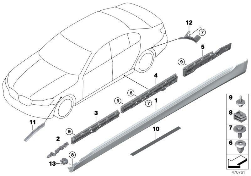 Diagram Cover door sill / wheel arch for your 2018 BMW X2 28i  