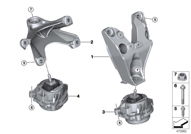 Diagram Engine Suspension for your BMW