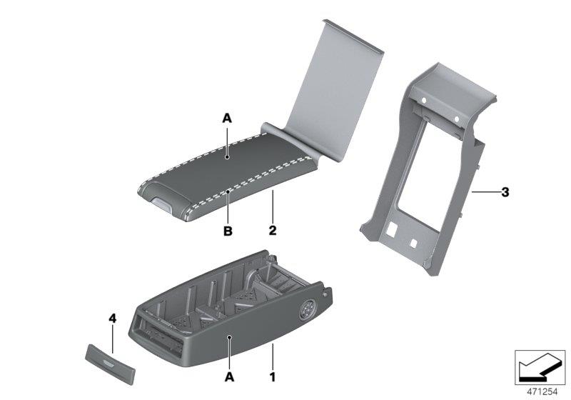 Diagram Individual armrest, basic rear for your 2007 BMW M6   