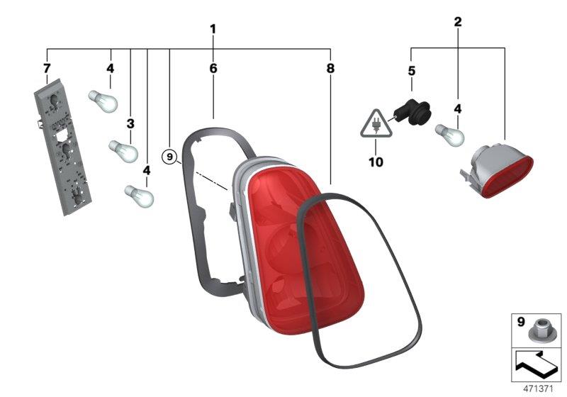 Diagram Rear light for your MINI