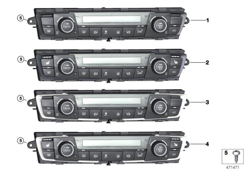 Diagram Automatic air conditioning control for your 2012 BMW M6   