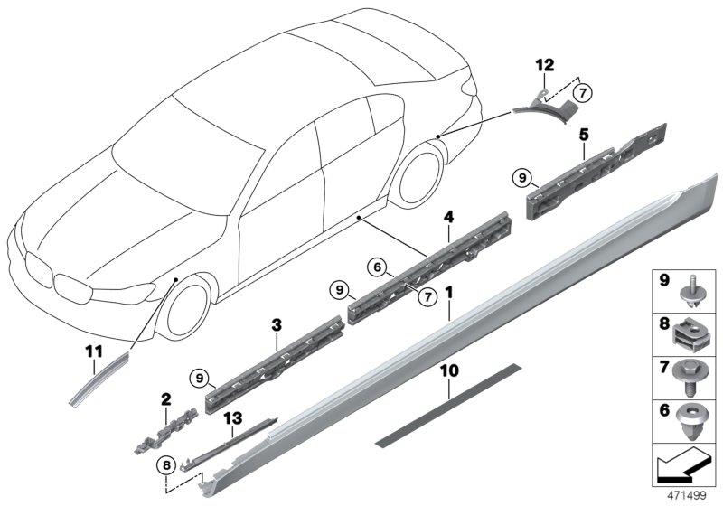 Diagram Cover door sill / wheel arch for your 2010 BMW 335d   