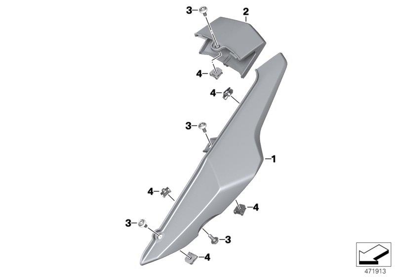 Diagram Tail cowling blank for your 2009 BMW R1200GS Adventure   