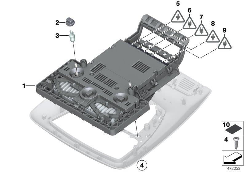 Diagram Switch center, headliner, low for your BMW