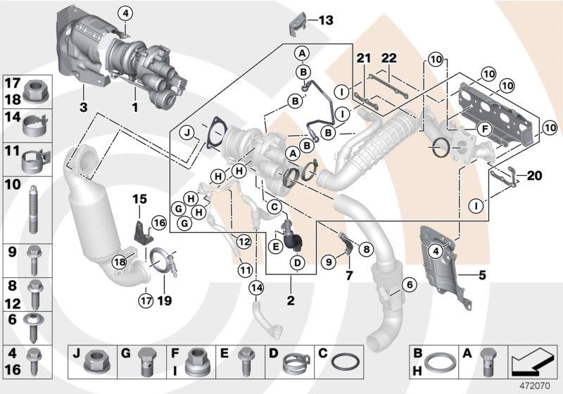 Diagram Exhaust turbo.and Value Line install.kit for your MINI