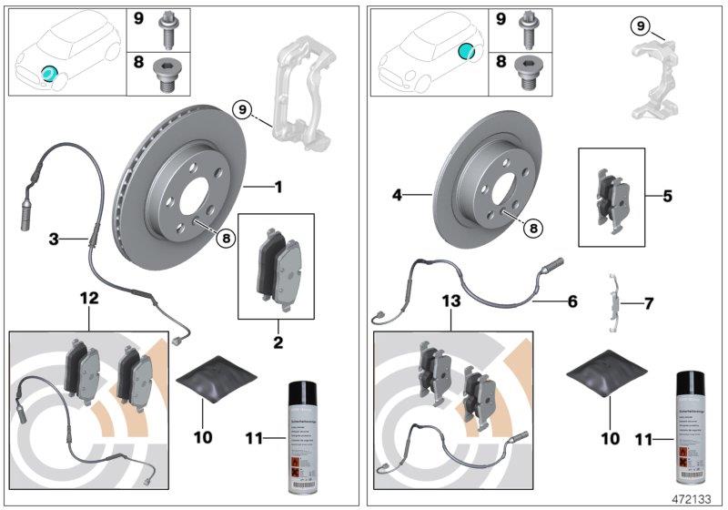 Diagram Brake service for your MINI