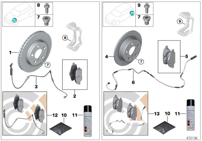 Diagram Brake service for your MINI