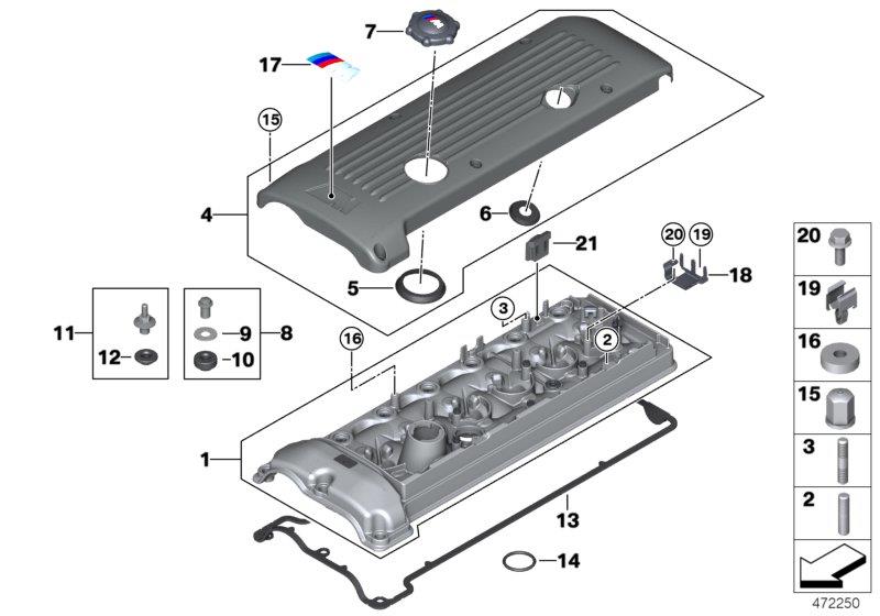 Diagram Cylinder head cover for your 2016 BMW 328i   