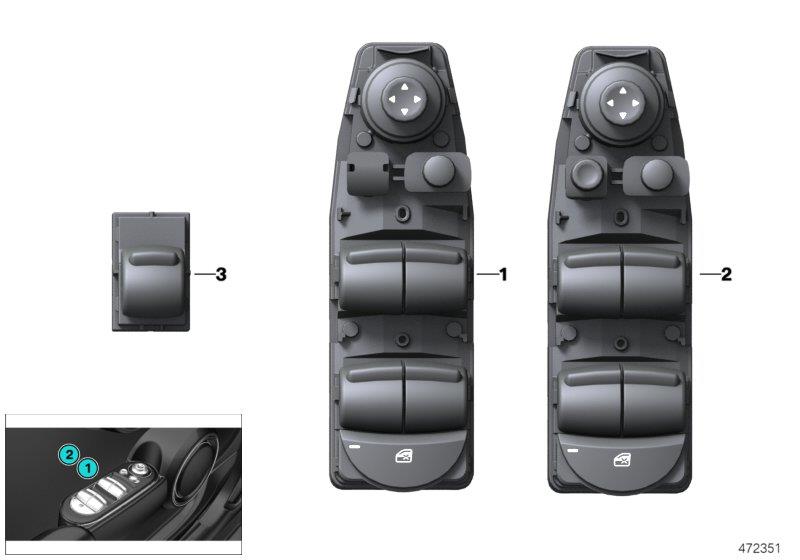 Diagram SWITCH WINDOW LIFTER for your MINI