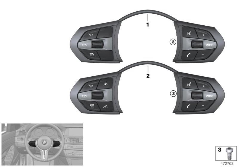 Diagram Switch,st. wheel, multifunction M-Sport for your 2001 BMW 330i   